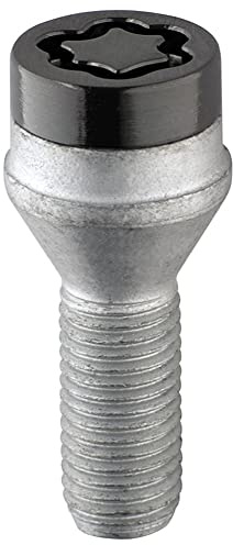 27215SUB Radsicherungsbolzen SUB (Schwarz) M12x1.25, Kegelsitz, Schaftlänge 29,2 mm, Gesamtlänge 52,8 mm, SW17, Schlüsseldurchmesser 25,8 mm