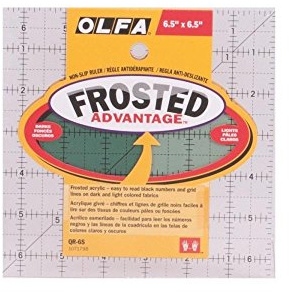 Olfa Frosted Advantage Non-Slip Ruler The Compact-6-1/2X6-1/2
