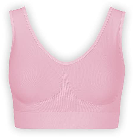 UnsichtBra Reggiseno Benessere | Reggiseno Sportivo | Abbigliamento Palestra Donna | Taglie Forti Donna | Reggiseno Allattamento (wellbra_sngl)(3XL, Rosa)