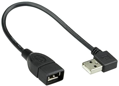 chenyang USB Verlängerungskabel, USB 2.0 Typ A Stecker auf Buchse 90 Grad abgewinkelt Datenübertragungs und Ladeverlängerungskabel 40 cm