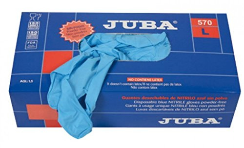 Juba G, desechable nitrilo sin polvo, azul - SIZE: 7