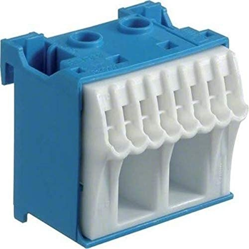 Hager Quick Connect – KN10N Steckdosenleiste Neutral 2 x 25 mm2 + 8 x 4 mm2, Weiß | Schraubenlose Steckklemme f$cr 63A Nennstrom - 1-polig - f$cr Verteilereinbau - einfache Montage in Wei&