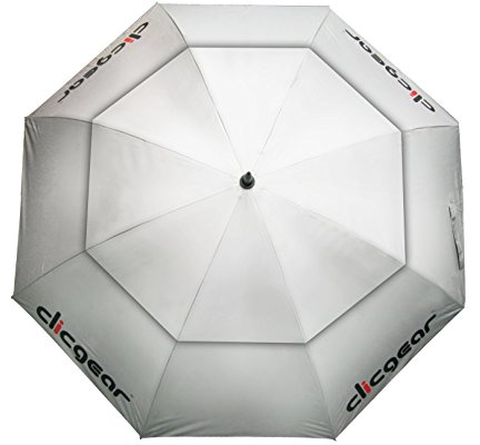 Clicgear Double-Canopy 68 Wind Resistant Golf Umbrella for Sun and Rain (Silver)