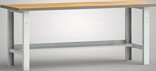 Metall-Meister Werkbank 2000 x 700 x 840 mm mit Höhenverstellung von 740-940 mm Selbstaufbau Modell WS513V-2000M40-X1582