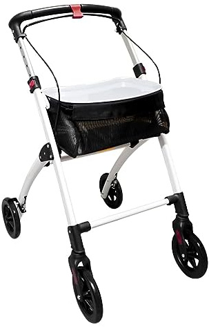 RIDDER Assistent A0300301 Indoor-Rollator / Wohnraumrollator, Aluminium / Nylon, weiß, 74 x 52 x 95 cm
