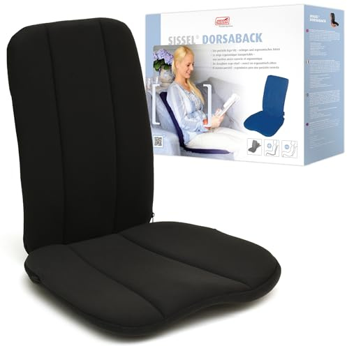 SISSEL DorsaBack Rückenkissen | Ergonomische Rückenstütze | Lendenkissen für Büro, Zuhause & Auto | Verstellbare Sitzneigung | Für gesundes Sitzen & hohen Komfort