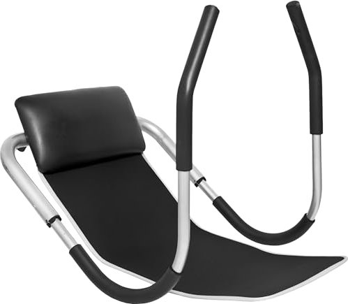 GORILLA SPORTS® Bauchtrainer - inkl. Trainingsmatte und Kopfpolster, 65x67x55 cm, Klappbar, Rutschfeste Griffe, Schaumstoff - AB Trainer, Bauchmuskeltrainer, Fitnessgerät für Zuhause, Crunches, Sit Up