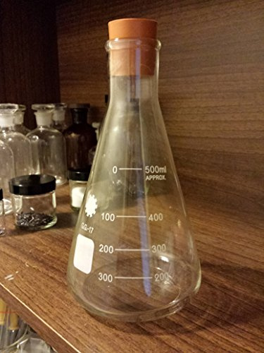 Frasco cónico de vidrio academia 500ml | Frasco de medición, Frasco molecular, Frasco de Erlenmeyer, Frasco de química