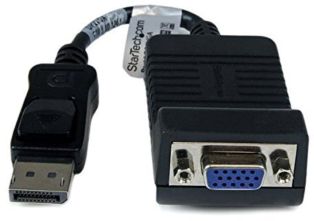 StarTech.com Adaptador Conversor de Vídeo Activo DisplayPort DP a VGA - 1920x1200 - Convertidor - Adaptador para Cable (Display Port M, DB15 FM, Macho/Hembra, Negro, 25,4 cm, 70g)