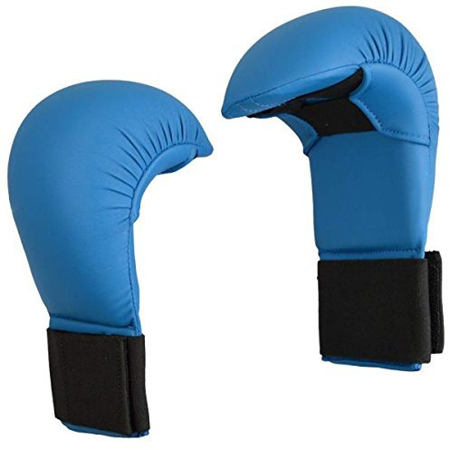Budodrake Karate-Faustschützer blau (Kunstleder), Faustschutz, Handschützer (XL)