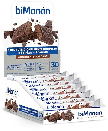 BIMANÁN BESLIM - Barritas Sustitutivas Chocolate Fondant, para ayudarte a controlar tu peso, Chocolate Fondant, Expositor (30 uds)