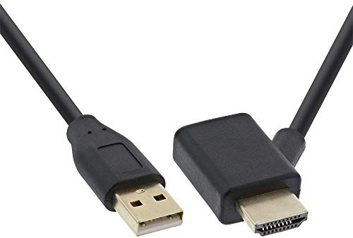InLine® Adaptador HDMI macho/hembra con alimentación USB (0,5 m)