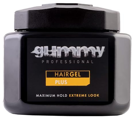 Gummy Professional Plus Hair Gel for Men and Women – Strong Hold Styling Gel for Slick Back Looks, Curls, Braids, Twists, and Edge Control – Clear Gel for Shine, Neat Styles, and Conditioning – 700 ml