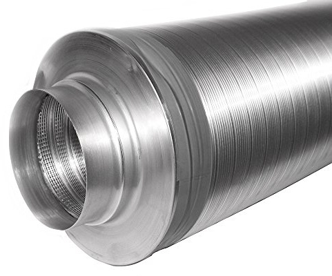 Intelmann Telefonieschalldämpfer Ø 100, 25 mm Isolierung, L= 1000mm, flexibel