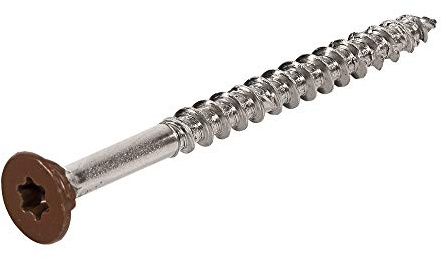 DeckWise #10x2-1/2 Brown Bugle-Head All-Purpose Screws, 305 Stainless Steel T15 Deck Screws Cover 100 Sq. Ft. of Decking (350 Pack)
