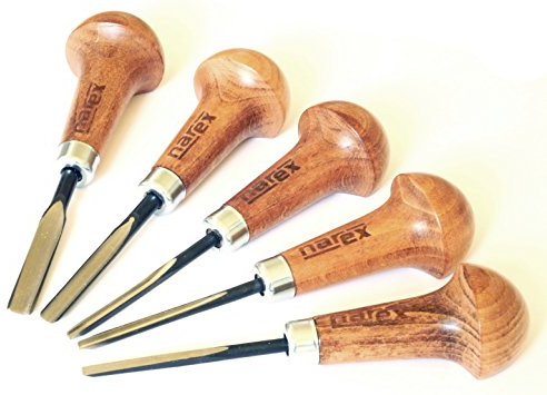Narex Lot de 5 ciseaux à sculpter la paume
