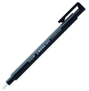 Tombow Halter Radiergummi, Mono Zero Round Sharpe Black (EH-KUR11)