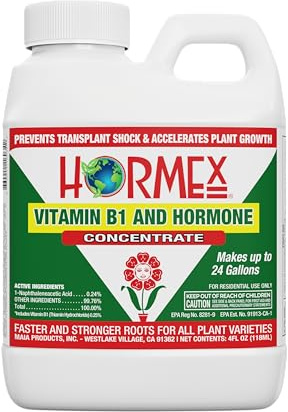 Hormex Concentrado de hormona de enraizamiento de vitamina B1, hormona de enraizamiento para hidroponía, aeroponía, plantas establecidas, esquejes y más, concentrado estimulador del crecimiento de