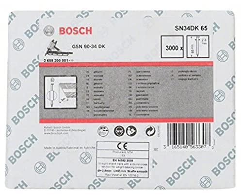 Bosch 3000x PRO SN34CH, Streifennagel, 34° mit abgeschnittenem Kopf, 65 | Länge 65 mm, Zubehör Nagler