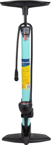 On Bike Pompa Gonfiaggio Ruote Bici in Acciaio con Manometro Integrato – Alta Pressione, Valvole Presta e Schrader – Impugnatura Ergonomica e Base Antiscivolo