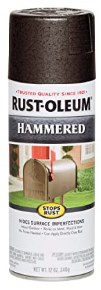 Rust-Oleum 7218830 Stops Rust Hammered Spray Paint, 12 oz, Dark Bronze