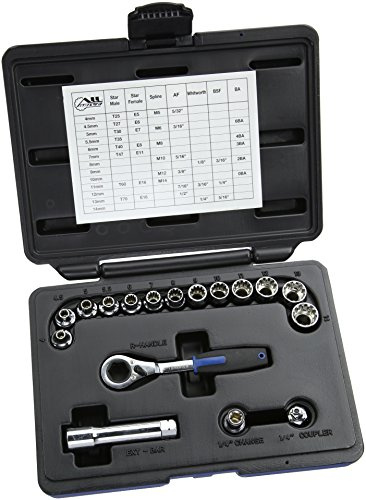 Laser 5012 Alldrive Go thru 6,35 cm enhetsuttag set (17 delar)