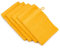 Gözze - Manopla de baño New York, Set de 4, Suave y absorbente, Algodón, 17 x 24 cm - Amarillo