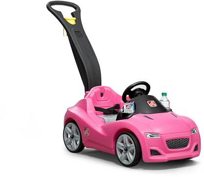 Step2 Whisper Ride Cruiser Walking car in pink | Pushchair/Walking car with handlebar | For children from 1.5 years old