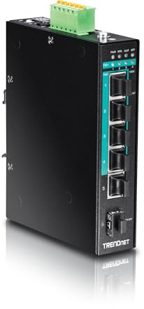TRENDnet, TI-PG541i, Industrial Gigabit Poe + Switch 6-Port Layer 2 DIN Rail, 4 x 802.3at Gigabit PoE + Ports, 1 x Gigabit Port, 1 x Gigabit SFP Slot, 120 W Leistungsbudget