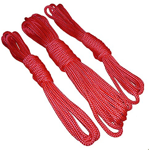 Cuerdas De Bondage Rojo 1x6m + 2x3m o 2x6m + 1x12m juego BDSM juego erótico de la cuerda