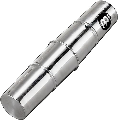 Meinl Percussion Aluminium Samba Shaker - Großes Musikinstrument mit warmem Sound - Einfach - Aluminium, Silber (SSH1-L)
