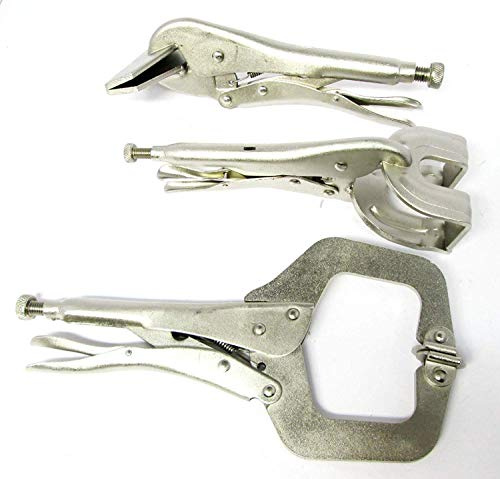 3-teiliges Schweißen Klemmen Zange Set C Klemme Maulwurf Gripzange Tabelle Metall