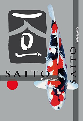 Saito Professional Koifutter, Premium Schwimmfutter der Spitzenklasse für optimales Wachstum, leuchtende Farben und eine tolle Körperform bei Koi aller Varietäten, 15kg Sack, 5mm Koipellets