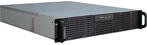 InteR-Tech 2U-20255 Supporto Nero, Acciaio Inox (inteR-Tech Ipc 2U-20255 - RacK-Monterb)