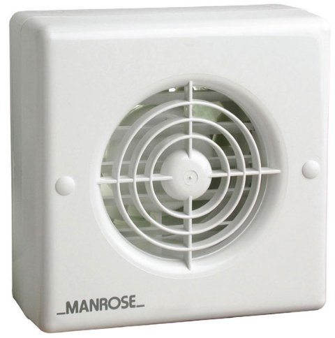 MANROSE XF100AT 4 100MM EXTRACTOR FAN WITH AUTOMATIC BACKDRAFT SHUTTER WTH TIMER