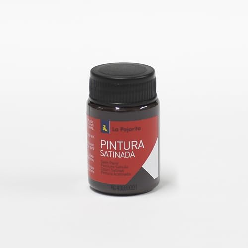 La Pajarita Pintura Satinada al Agua Marrón 35ml – Pintura Multisuperficie, Acabado Satinado, Alta Cubrición