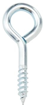 Merriway BH04741 (5 Pcs) Screw-In Vine Eye, 50 mm (2 inch) Zinc Plated Steel - Pack of 5 Pieces | Bright zinc plated steel | Screw-in plant support eye | For trellis wires, walls, fences and garden timber