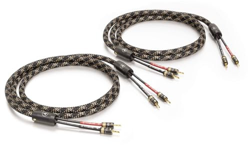 VIABLUE SC-2 Silver Single-Wire * High-End Lautsprecherkabel * T6s Bananenstecker, echtvergoldet * 1 Paar * mit Splitter * 300 cm* 3 m