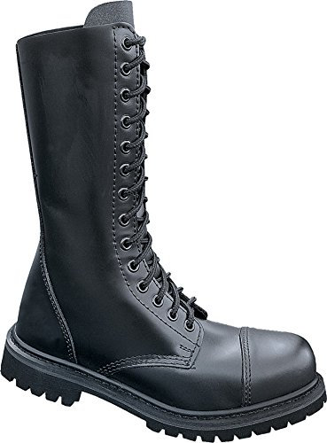 Brandit Phantom 14 Hole Unisex Leather Boot Regular, Black, 12UK EU46