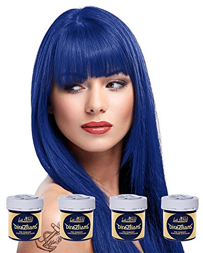 4 X La Riche Directions Semi-Permanent Hair Color 88ml Tubs - Atlantic Blue