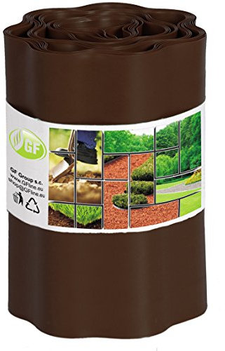 G.F. Rasenkante 9m x 25 cm braun Beeteinfassung Beetumrandung Rasenbegrenzung Raseneinfassung Mähkante