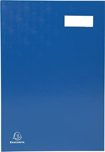 Exacompta 57022E Unterschriftsmappe denhbarer Faltenrücken 20 Fächer Etikettenhalter 1 Stück blau