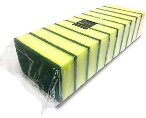 10 Pack of Heavy Duty Catering Sponges / Scourers for Kitchens Bathrooms and Heavy Duty Cleaning