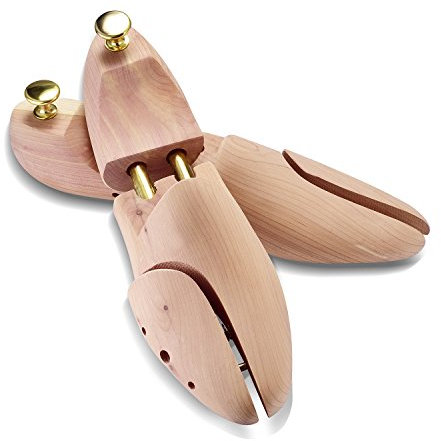 logei Cedar Wood Shoe Tree (45-46), Moisture Absorbing, Front Sheet Split with Springs