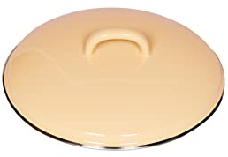 Riess, 0099-006, Deckel mit Chromrand Ø 20cm, BUNT PASTELL, Emaille, Made in Österreich, LBH: 20,5x20,5x5,7cm, 0,373kg, Deckel, Induktionskocher kompatibel, Gasherd geeignet, Elektroherd geeignet