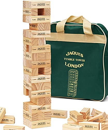 Jaques of London Tumble Tower | Giant Garden Game | Outdoor Games for Adults and Kids | Wooden Tumbling Tower | Since 1795