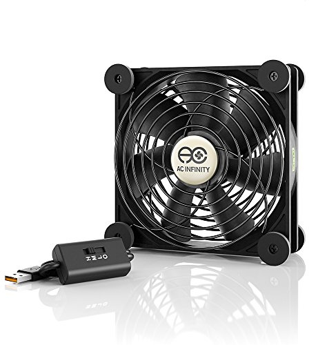 AC Infinity MULTIFAN S3, Quiet 120mm USB Fan, UL-Certified for Receiver DVR Playstation Xbox Computer Cabinet Cooling