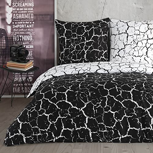 Buymax Bettwäsche 135x200 cm – Bettwäsche Set 2-teilig 135 x 200 cm, Renforcé 100% Baumwolle, Bettbezug mit 1 Kissenbezug 80x80 cm, Oeko-TEX, Reißverschluss, weich und atmungsaktiv