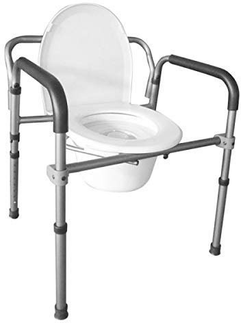 Intermed – Silla con inodoro, 4 en 1, plegable, de aluminio