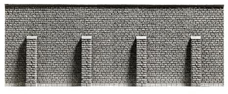 NOCH® Stützmauer, aus robustem Hartschaum, 33,4 x 12,5 cm ideal für Modellbau in Spur H0